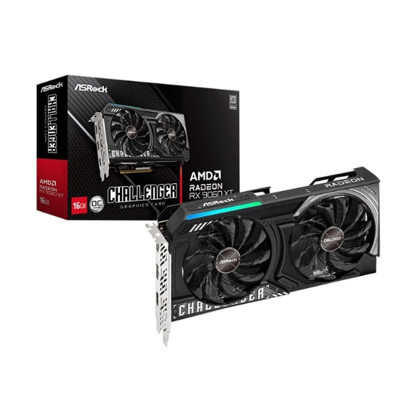 Tarjeta-gráfica-ASRock-AMD-Radeon-RX-9060-XT-Challenger-OC-Dual-Fan-16GB-GDDR6