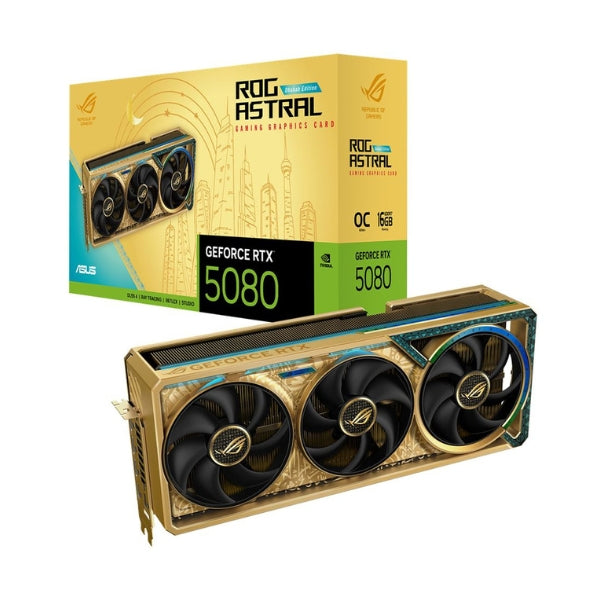 Tarjeta-gráfica-ASUS-NVIDIA-GeForce-RTX-5080-ROG-Astral-Dhahab-CORE-OC-Triple-Fan-16GB-GDDR7