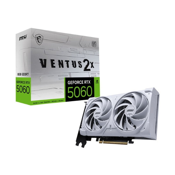 Tarjeta-gráfica-MSI-NVIDIA-GeForce-RTX-5060-Ventus-2X-White-OC-Dual-Fan-8GB-GDDR7