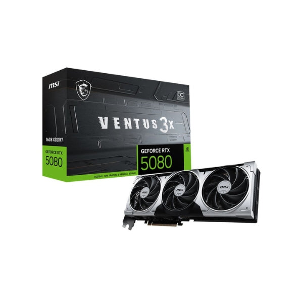 Tarjeta-gráfica-MSI-NVIDIA-GeForce-RTX-5080-VENTUS-3X-PLUS-Overclocked-Triple-Fan-16GB-GDDR7-PCIe-5,0