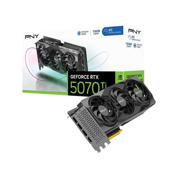 Tarjeta-gráfica-PNY-NVIDIA-GeForce-RTX-5070-Ti-Overclocked-Triple-Fan-16GB-GDDR7-PCIe-5,0