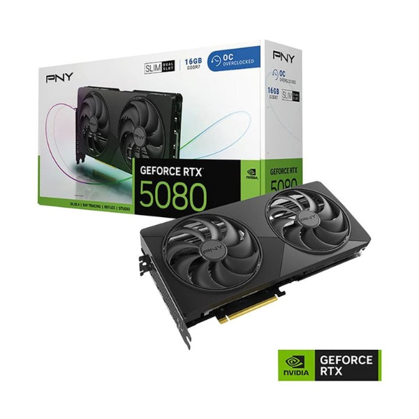 Tarjeta-gráfica-PNY-NVIDIA-GeForce-RTX-5080-Slim-OC-Dual-Fan-16GB-GDDR7