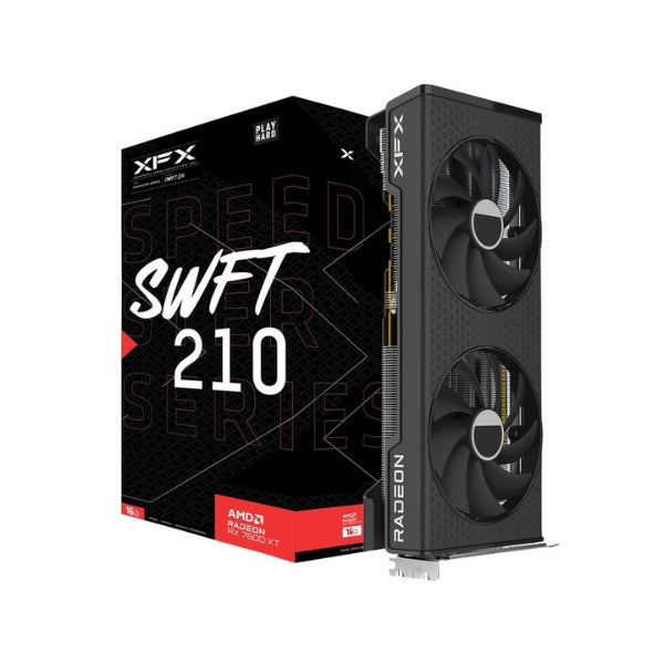 Tarjeta-gráfica-XFX-AMD-Radeon-RX-7600-XT-Speedster-SWFT210-Core-Dual-Fan-16GB-GDDR6-PCIe-4,0