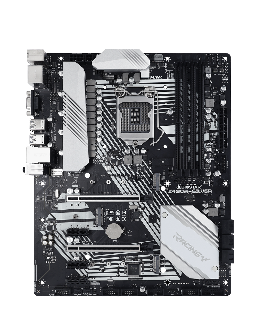 Tarjeta madre Biostar Z490A ATX SOCKET LGA1200 4xDDR4-4400+/ 6xSATA/ 1xM.2/ 4PCIe 3.0x1/ 4xUSB 3.2/ VGA-HDMI 4K/ DX12-HDCP/ WIFI-6