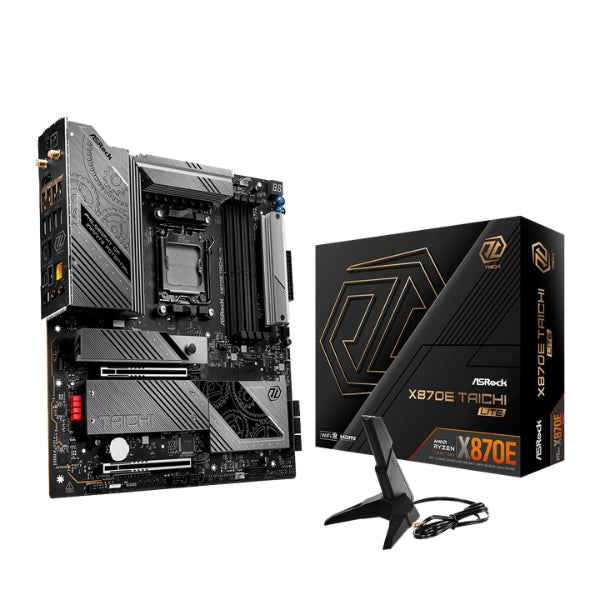 Tarjeta Madre - ASRock - X870E Taichi Lite - AMD Ryzen - Socket AM5 - DDR5 - 8200MHz - PCIe 5.0 - Wi-Fi 7 - LAN 5Gb - EATX - 90-MXBPA0-A0UAYZ