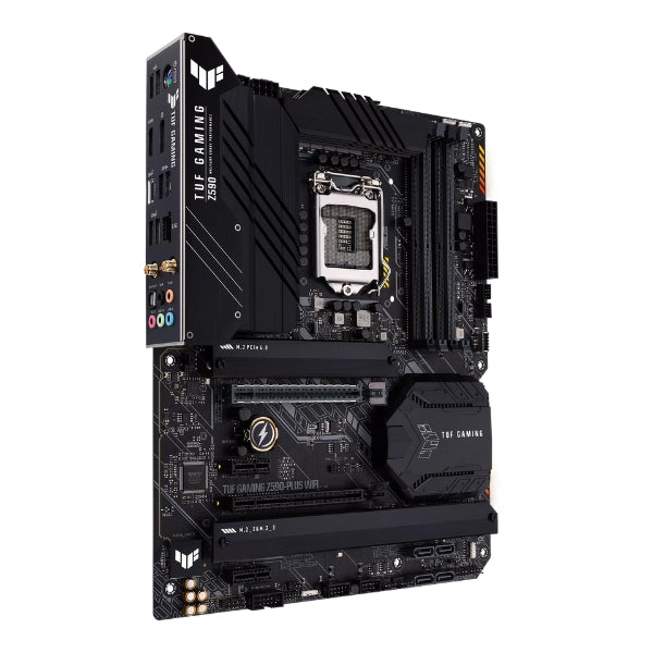Tarjeta Madre - Intel Z590 - LGA 1200 - ATX - 14+2 Fases DrMOS - PCIe 4.0 - 3x M.2 - WiFi 6 - Ethernet 2.5Gb - HDMI - DisplayPort - USB Tipo-C - Thunderbolt 4 - RGB Aura Sync