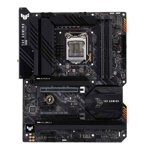 Tarjeta Madre - Intel Z590 - LGA 1200 - ATX - 14+2 Fases DrMOS - PCIe 4.0 - 3x M.2 - WiFi 6 - Ethernet 2.5Gb - HDMI - DisplayPort - USB Tipo-C - Thunderbolt 4 - RGB Aura Sync