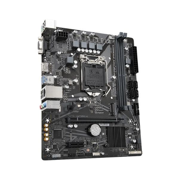 TarjetaMadreGigabyteH470MHSocket12002xDDR4_64GBmax_4xsata6GB_1XM.2_1XPCIE3.06XUSBHDMIGEN11-I9-I7-I5diagonal