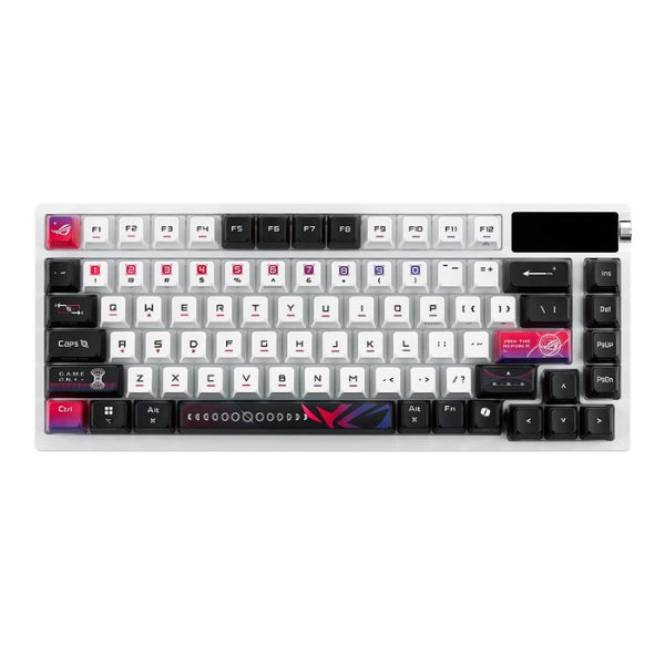 Teclado mecánico gaming inalámbrico ASUS ROG Azoth X 75% White RGB con switches ROG NX V2 Snow Linear - AZOTHX/NXSWV2 - Blanco