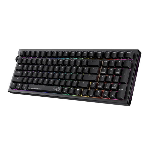 Teclado - Gaming - ASUS - ROG - Strix - Morph - 96 - Wireless - Mecánico - 96% - Cableado - USB - Bluetooth - RGB - ASUS - ROG - NX - V2 - Snow - Linear - Hot - Swappable - NKRO - 99 - Teclas - STXMORPHHW2AD - Negro