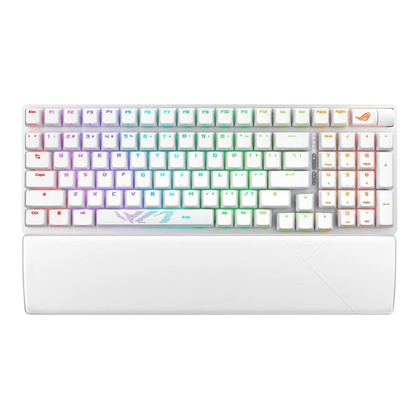 Teclado gaming inalámbrico ASUS ROG Strix Scope II 96 Moonlight White RGB con switches ROG NX Storm - X901SCOPE2NXSMW - Blanco