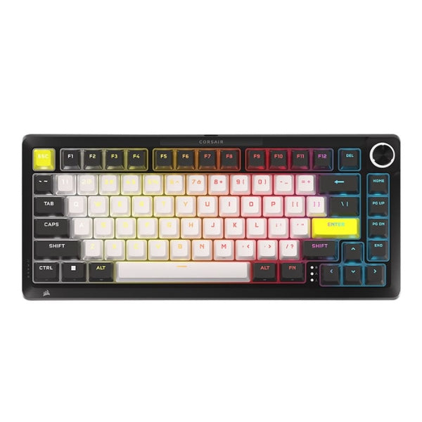 Teclado - Gaming - Corsair - MAKR - PRO - 75 - Hall - Effect - Magnético - Cableado - USB - RGB - MGX - Switch - 81 - Teclas - CH-91CE21G-NA - Negro - Blanco
