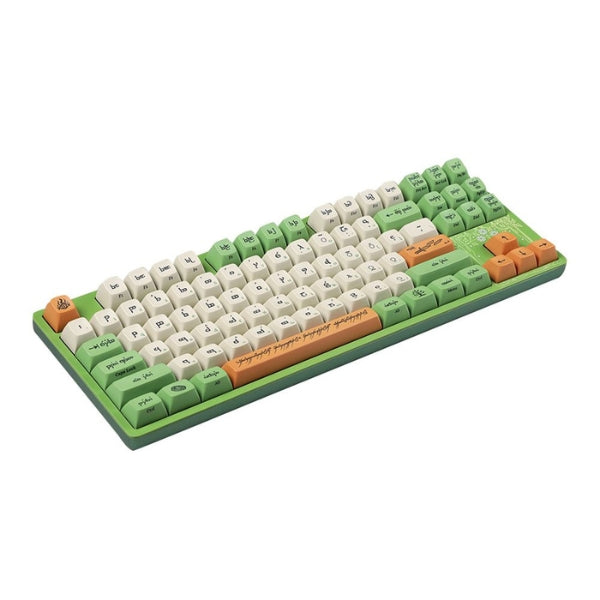 Teclado - Gaming - Drop - ENTR - The - Lord - of - the - Rings - Elven - Mecánico - TKL - Cableado - USB - White - Backlit - Gateron - Holy - Panda - X - Tactile - NKRO - 87 - Teclas - MDX-37875-1 - Verde