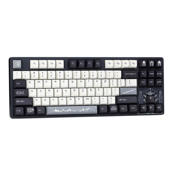 Teclado - Gaming - Drop - ENTR - The - Lord - of - the - Rings - Gondor - Mecánico - TKL - Cableado - USB - RGB - Gateron - Yellow - KS-3 - Milky - Pro - Linear - 87 - Teclas - MDX-37875-7 - Negro