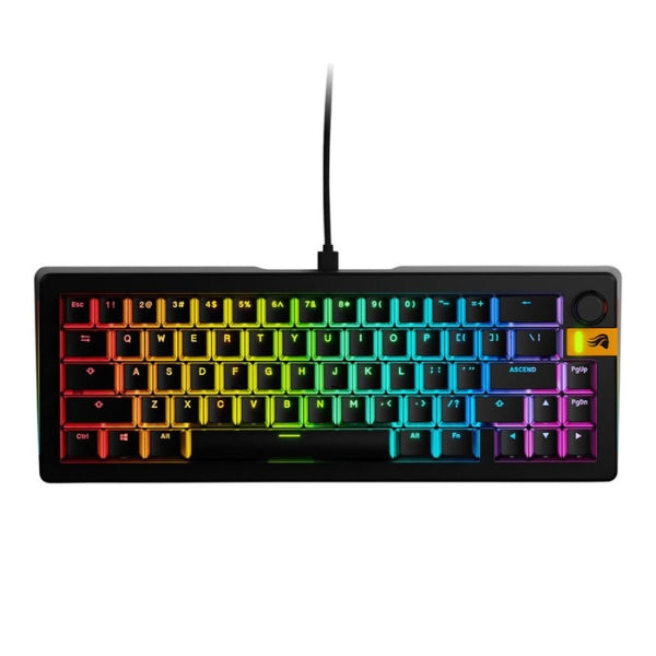 Teclado - Gaming - Glorious - GMMK - 3 - 65% - Cableado - RGB - con - Switches - Glorious - Fox - Linear - MK365PBFOXWBLK - Negro