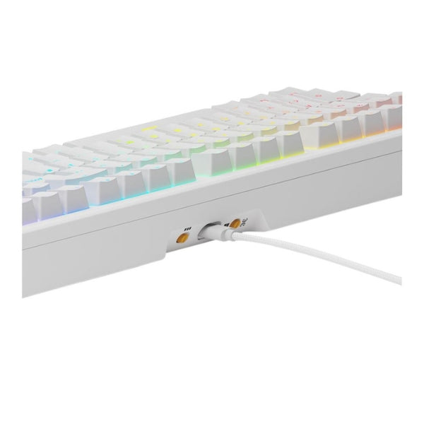Teclado - Gaming - Glorious - GMMK - 3 - HE - 100% - Prebuilt - Cableado - USB - RGB - Hot-Swappable - con - Switches - Hall - Effect - Fox - Linear - MK3100PBHEWWHT - Blanco