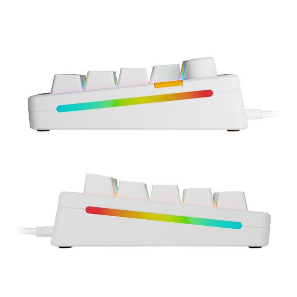 Teclado - Gaming - Glorious - GMMK - 3 - HE - 65% - Cableado - USB - RGB - con - Switches - Glorious - Fox - HE - MMK365PBHEWWHT - Blanco