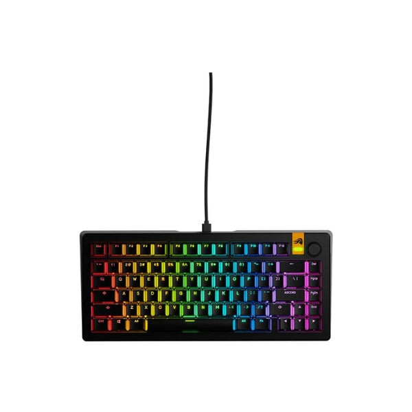 Teclado - Gaming - Glorious - GMMK - 3 - HE - 75% - Cableado - RGB - Hot-Swap - con - Switches - Hall - Effect - Fox - Linear - GMMK3-75-PB-HE- - Negro