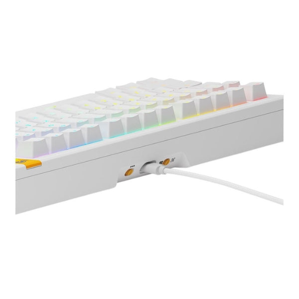 Teclado - Gaming - Glorious - GMMK - 3 - HE - 75% - Cableado - RGB - Hot-Swap - con - Switches - Hall - Effect - Fox - Linear - MMK375PBHEWWHT - Blanco