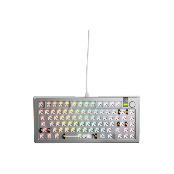Teclado - Gaming - Glorious - GMMK 3 PRO - 75% - Barebones - Cableado - RGB - Hot-Swappable - 81 - Teclas - GMMK3-PRO-75-BB - Silver