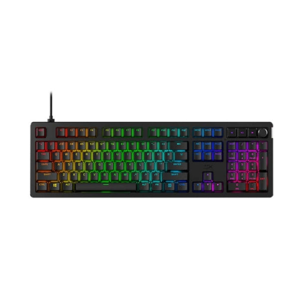 Teclado - Gaming - HyperX - Alloy - Rise - Full - Size - Cableado - RGB - Hot-Swap - con - Switches - HyperX - Red - Linear - 7G7A3AA#ABA - Negro