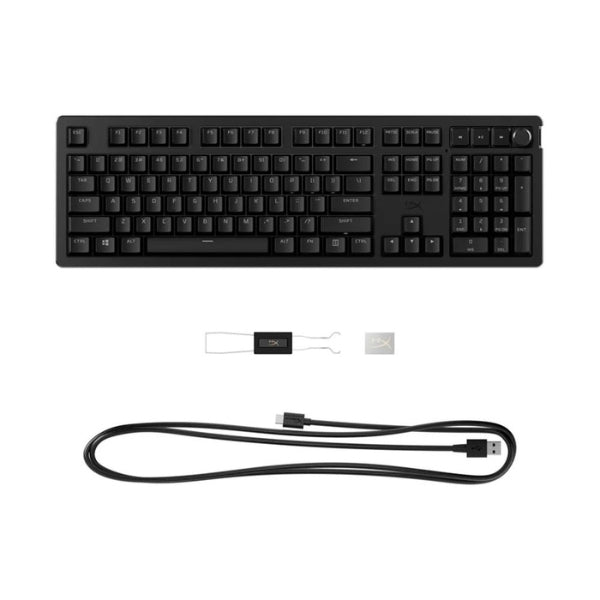 Teclado - Gaming - HyperX - Alloy - Rise - Full - Size - Cableado - RGB - Hot-Swap - con - Switches - HyperX - Red - Linear - 7G7A3AA#ABA - Negro
