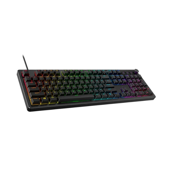Teclado - Gaming - HyperX - Alloy - Rise - Full - Size - Mecánico - Hot - Swappable - Cableado - USB - RGB - HyperX - Red - Linear - NKRO - 104 - Teclas - 7G7A3AA#ABA - Negro
