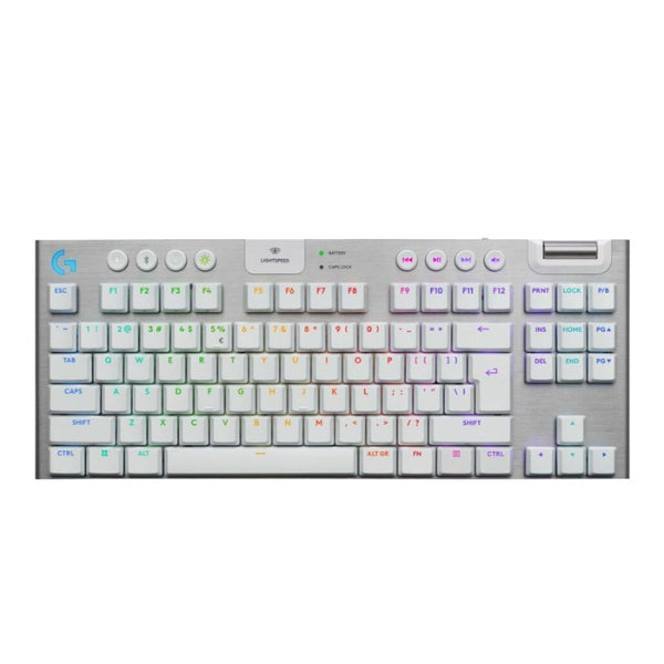 Teclado Gaming Inalámbrico Logitech G915 X Lightspeed TKL RGB de Bajo Perfil - 920-012732 - Blanco