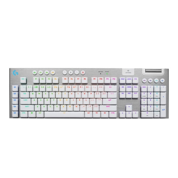 Teclado Gaming Inalámbrico Logitech G915 X RGB de Bajo Perfil - 920-012685 - Blanco