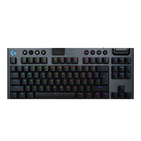 Teclado Gaming Logitech G915 X Lightspeed Wireless TKL RGB GL Low Profile Tactile - 920-012715 - Black