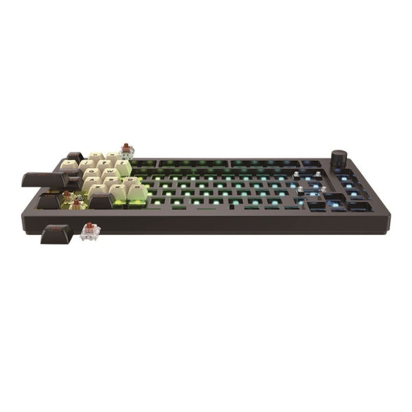 Teclado - Gaming - MK - MAX - 75% - 3MODE - Barebones - Aluminio - V83PROM2BAREBON - Negro