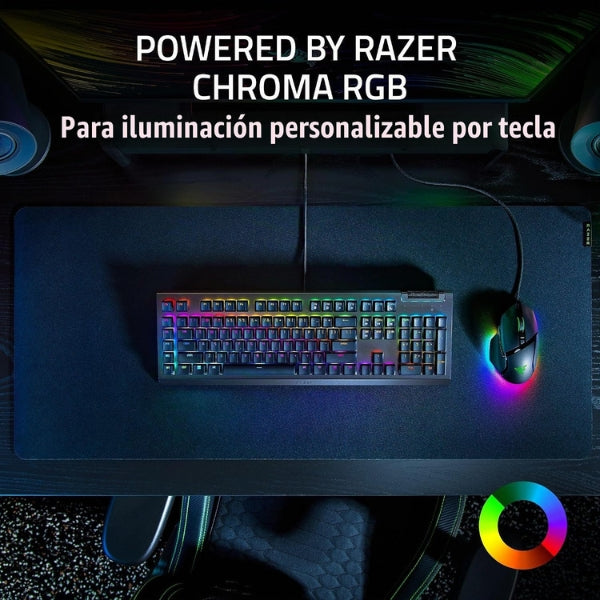 Teclado - Gaming - Razer - BlackWidow - V4 - X - Mecánico - RGB - Switches - Razer - Chroma - USB - Español - Negro-