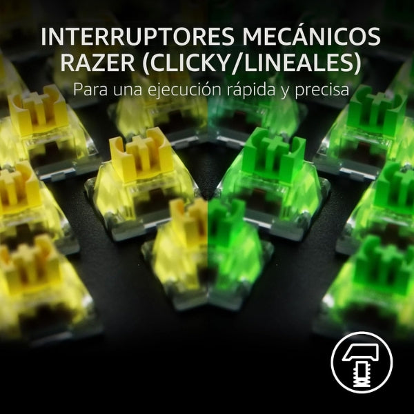 Teclado - Gaming - Razer - BlackWidow - V4 - X - Mecánico - RGB - Switches - Razer - Chroma - USB - Español - Negro-