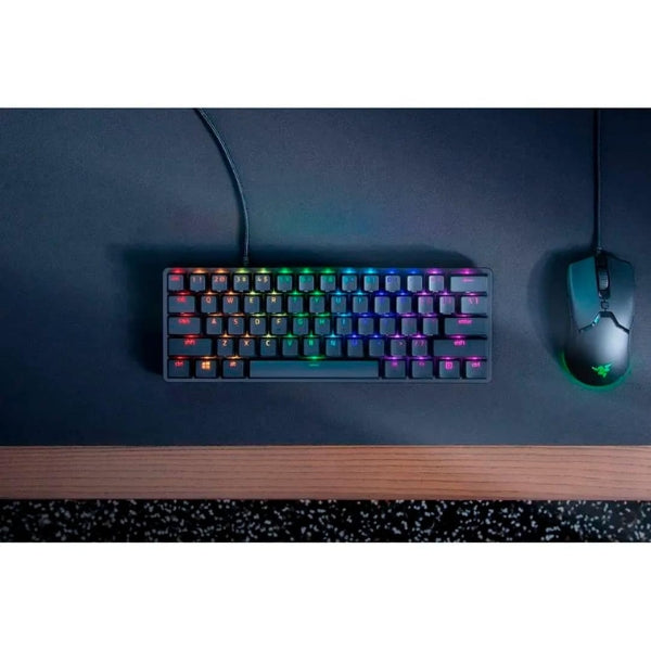 Teclado - Gaming - Razer - Huntsman - Mini - 60% - Switches - Ópticos - Razer - Chroma - RGB - USB - Tipo - C - Inglés - Negro-