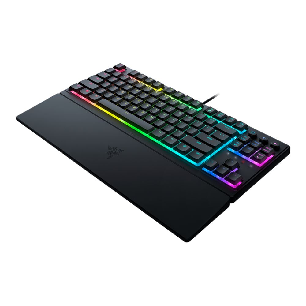 Teclado Gaming Razer Ornata V3 Tenkeyless Low-Profile Mecha-Membrane Chroma RGB - RZ03-04880200-R - Black