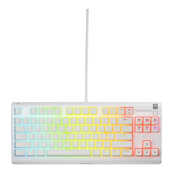 Teclado - Gaming - SteelSeries - Apex - 3 - TKL - Membrane - Cableado - Rainbow - RGB - NKRO - 84 - Teclas - 64819 - Blanco