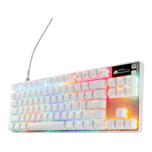 Teclado - Gaming - SteelSeries - Apex - Pro - TKL - Gen - 3 - Cableado - RGB - con - Switches - OmniPoint - 3.0 - 64898 - Blanco
