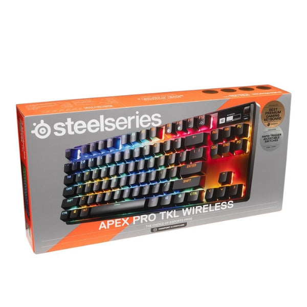 Teclado - Gaming - SteelSeries - Apex - Pro - TKL - Wireless - Gen - 3 - RGB - con - Switches - OmniPoint - 3.0 - 64871 - Negro