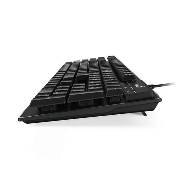 Teclado-Inteligente-GeniusKB-102-Alambrico-USB-configuracion-de-teclas-personalizadas-Color-Negro-lateral