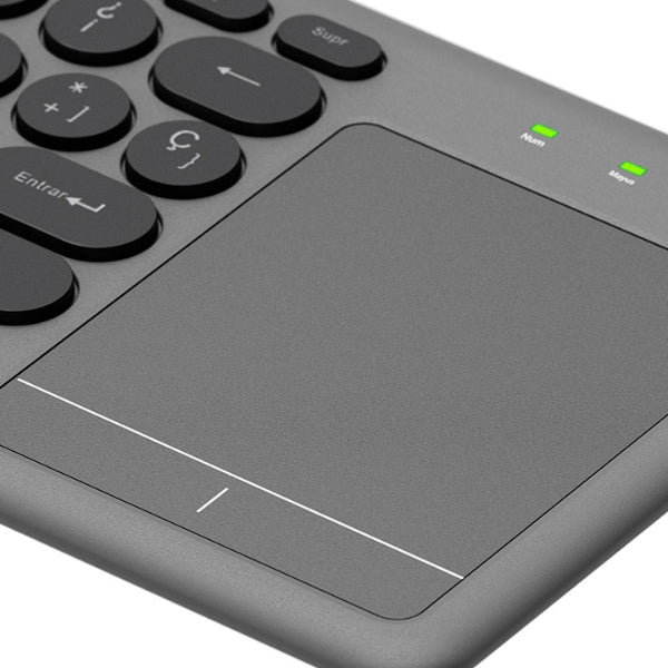 Teclado - KlipXtreme - KeyGlider - KCK-550S - Inalámbrico - Bluetooth - 2.4GHz - Panel - Táctil - 78 - Teclas - Español