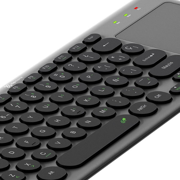 Teclado - KlipXtreme - KeyGlider - KCK-550S - Inalámbrico - Bluetooth - 2.4GHz - Panel - Táctil - 78 - Teclas - Español