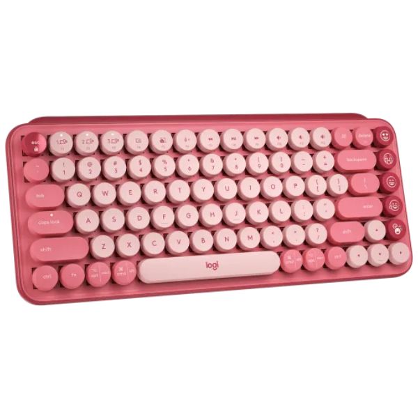 Teclado-Logitech-Pop-Keys-Bluetooth-Rosado-diagonal
