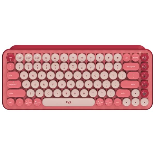 Teclado-Logitech-Pop-Keys-Bluetooth-Rosado-front
