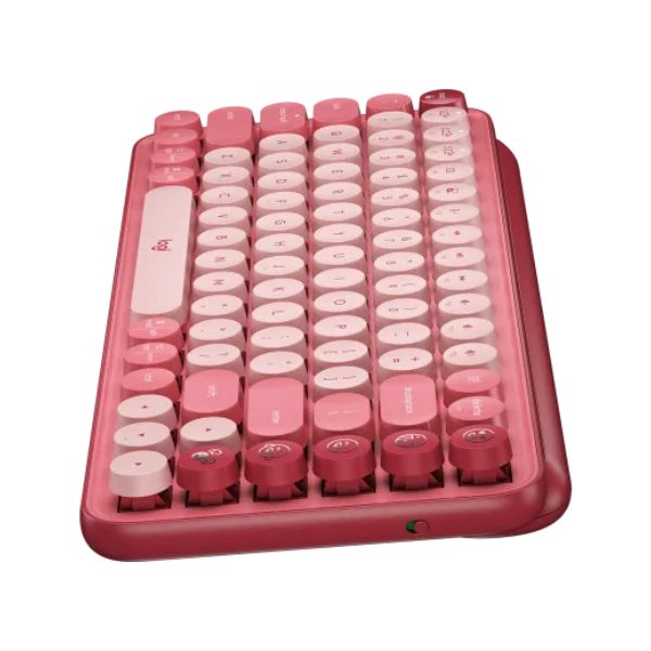 Teclado-Logitech-Pop-Keys-Bluetooth-Rosado-lateral2