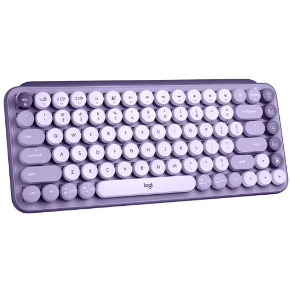 Teclado-Logitech-Pop-Keys-Bluetooth-Violeta-diagonal 600 × 600 px