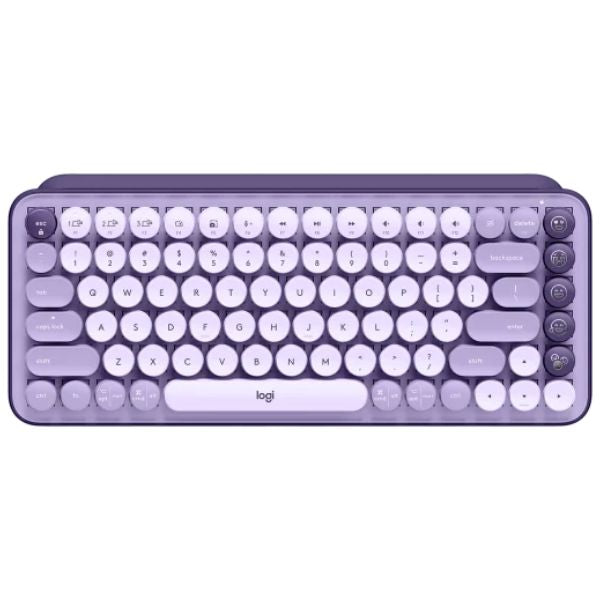 Teclado-Logitech-Pop-Keys-Bluetooth-Violeta-front