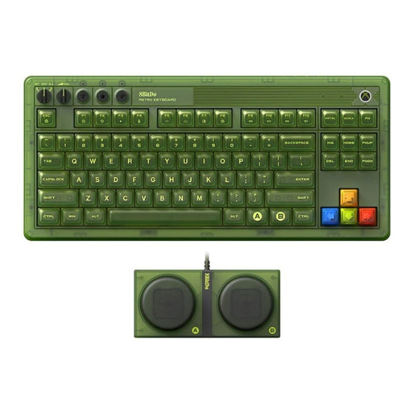 Teclado - Mecánico - 8BitDo - Retro - 87-Key - Wireless - RGB - Xbox - Edition - TKL - con - Switches - Kailh - Jellyfish - X - Clicky - 85HD01 - Verde