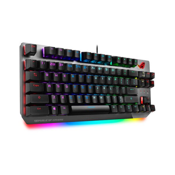 Teclado Mecanico ASUS ROG Strix Alcance NX TKL | interruptores lineales ROG NX Red, cable desmontable, Stealth Key