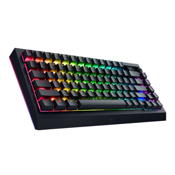 Teclado mecánico gamer Razer BlackWidow V4 Pro 75% hot-swappable inalámbrico RGB Black switches Orange Tactile - RZ03-05130200-R