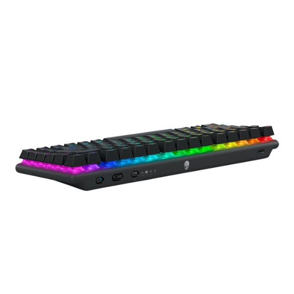 Teclado Gaming Inalámbrico Alienware Pro Wireless 75% RGB Hot-Swappable con Switches Lineales - WIRELESS GAMING - Dark Side of the Moon